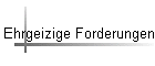 Ehrgeizige Forderungen