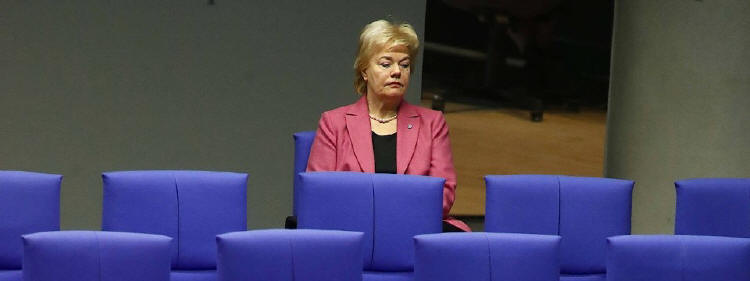 Nach dem Austritt: Erika Steinbach im Mrz 2017 im Bundestag
